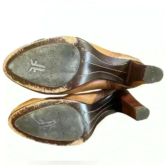 Frye Miranda Brown Leather Back
Zip Heeled Boots Size 9 100% leather - Picture 5 of 8